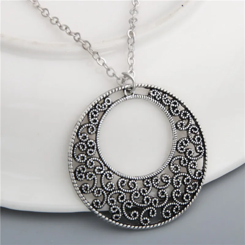 Богемное ожерелье с кулоном в виде круглых цветов 1 шт. длинное ювелирные изделия