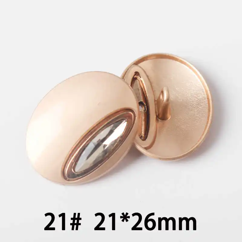 No21 21x26mm 10 шт., 17-25 мм британский стиль, всемирно известный классический бренд металлические пуговицы с бриллиантом, аксессуары для одежды DIY материалы q2 - Цвет: No21 21x26mm