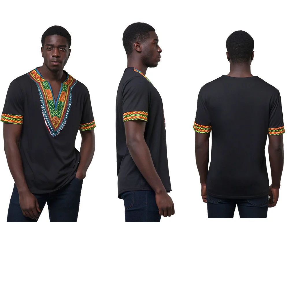 Fadzeco модная мужская одежда в африканском стиле топы футболки Homme африканские