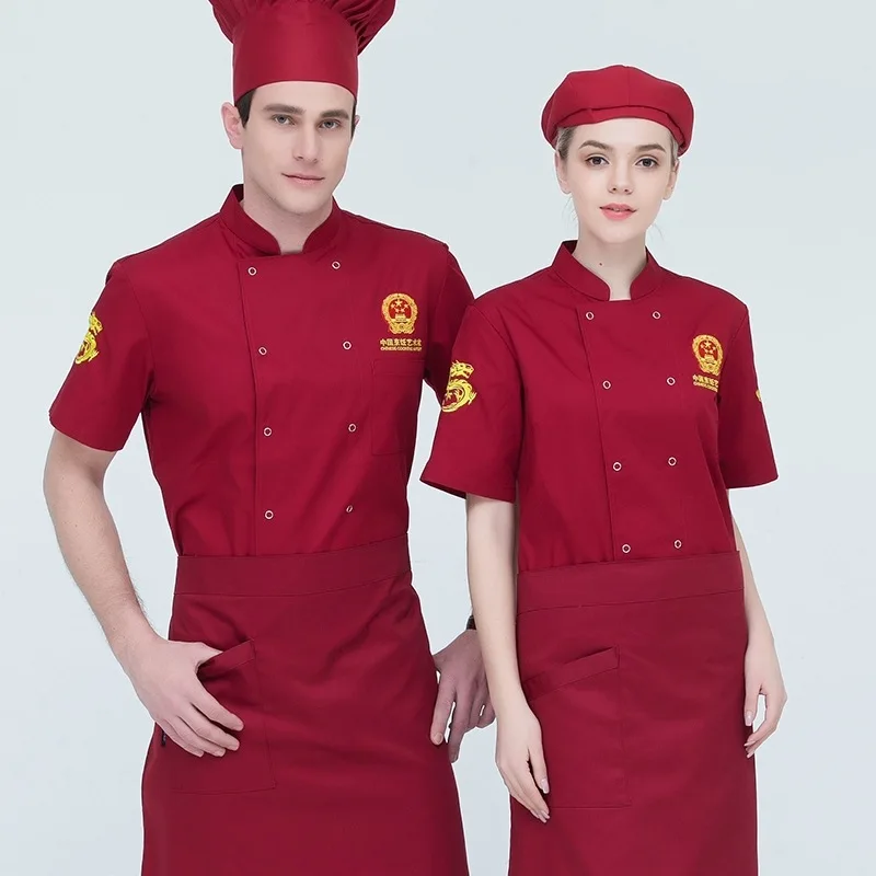 Униформа шеф повара для взрослых мужская куртка большого размера с коротким
