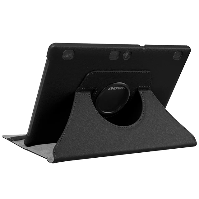 360 Вращающийся из искусственной кожи чехол для lenovo Tab 2 A10-70F/L A10-30 X30F/M Tab 3X70 X70F X70M Tab 10 TB-X103F X103F чехол+ Защитная пленка на экран+ подставка для ручек - Цвет: black