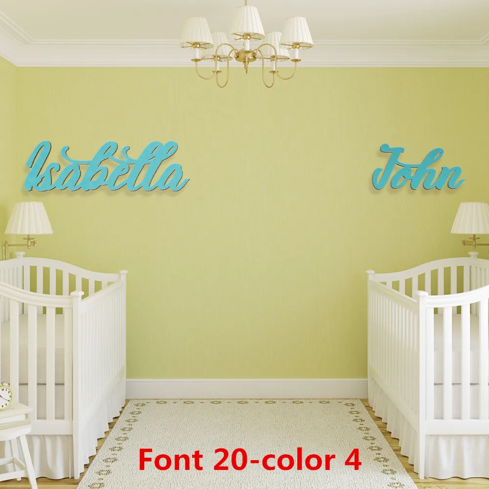 Персонализированное имя для двух комнат деревянный именной знак декор детской