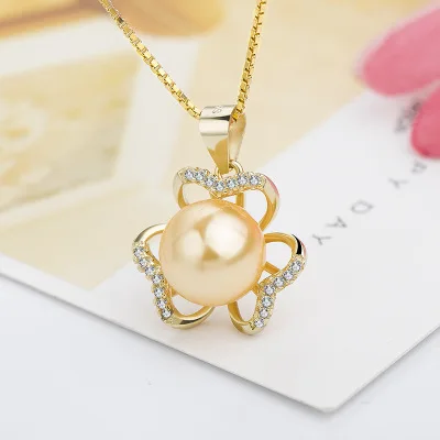 Funmor великолепный Клевер пресноводный жемчуг ожерелье с цирконом AAA ювелирные