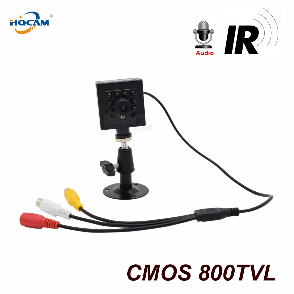 HQCAM 1/3 &quotцветная CMOS 800TVL аудио 10 шт. 940nm светодиодная камера ночного видения HD