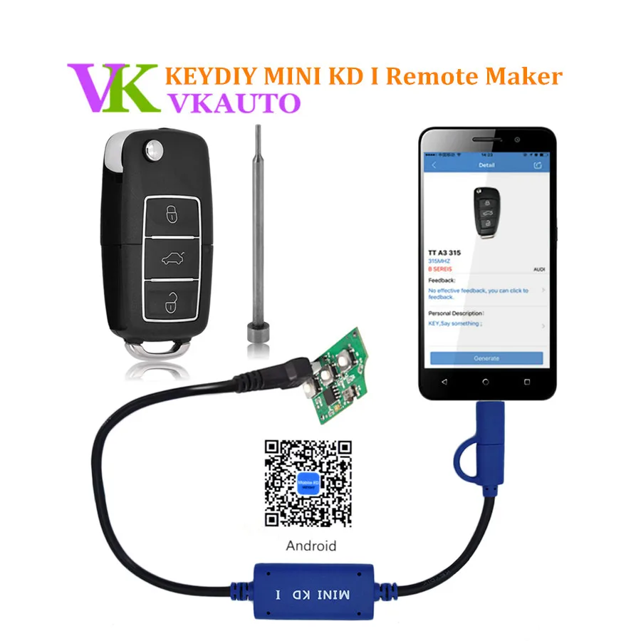 Новый генератор Keydiy Mini KD для мобильных ключей с дистанционным управлением