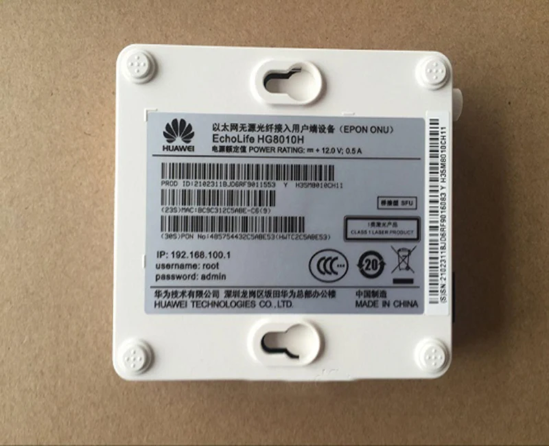 Hua wei HG8010H Gpon терминал беспроводной ONU с 1 GE ethernet порты SC UPC английская