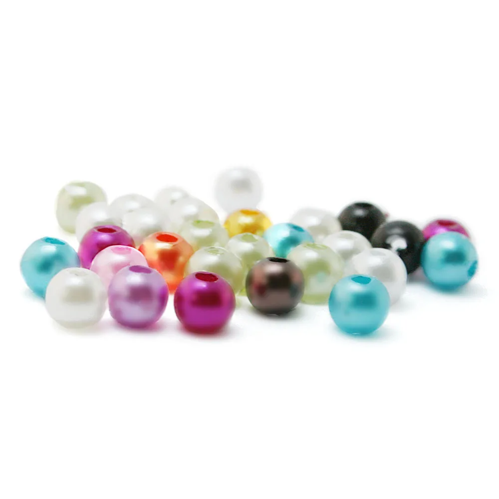 

Free Shipping 1000 pcs 15 Colors Imitation Pearl Round Plastic Beads 4mm Wholesale Bracelet decorative diy accessories