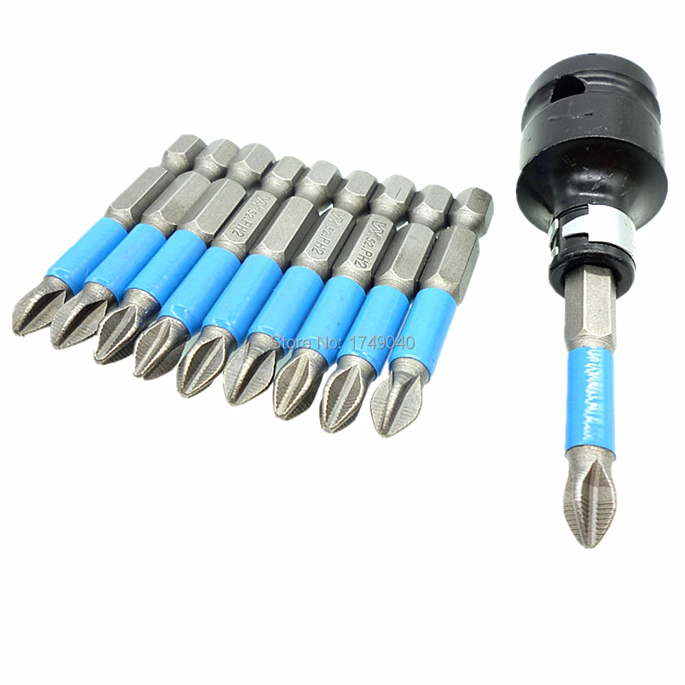 10 шт. 1/4 &quotШестигранным хвостовиком PH2 отвертка Philips Bits 50 миллиметровый магнитный