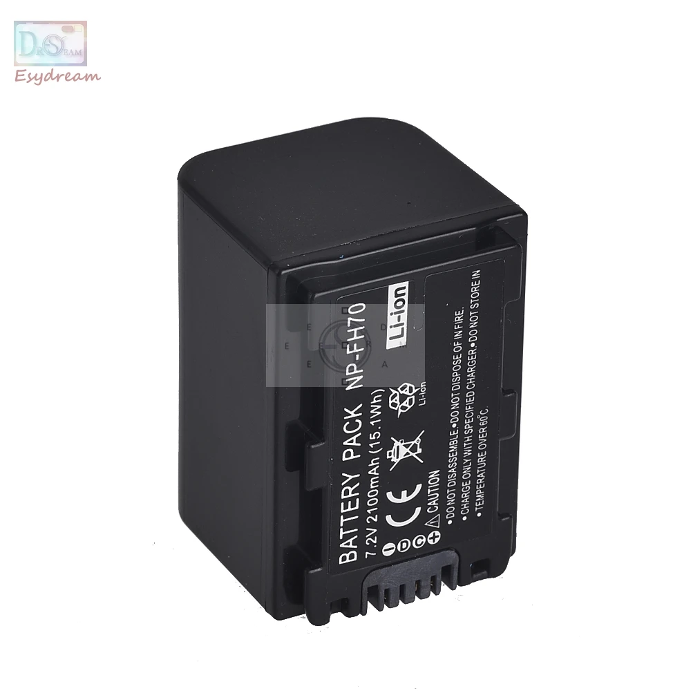 

FH70 NP-FH70 2100mAh Battery for SONY HDR-UX5E HDR-HC7E HDR-HC5E DCR-SR300E DCR-SR42E DCR-SR62E PM098