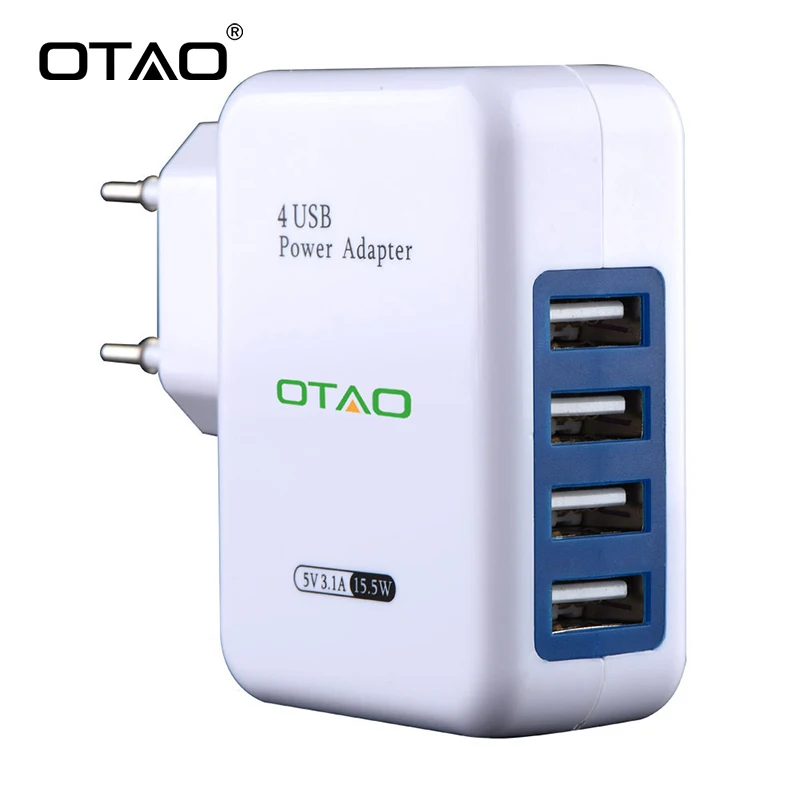 Зарядное устройство для мобильного телефона OTAO европейская вилка iPhone Android кабель