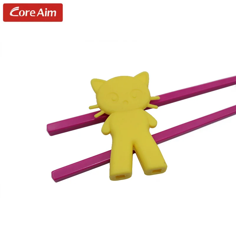 Палочки китайские силиконовые милые животные головы обучение для детей палочки
