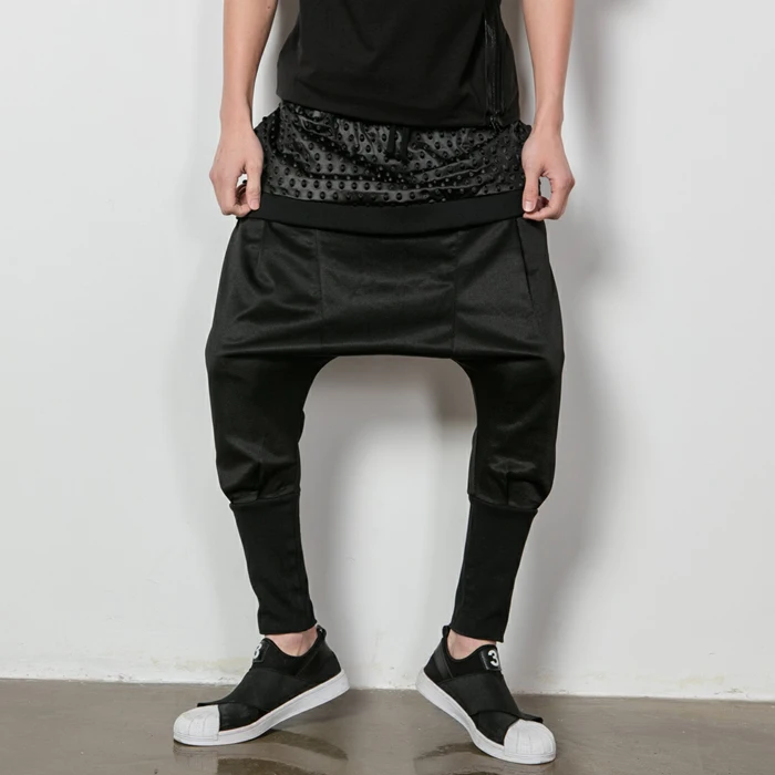 

Gd male hip-hop dj personality the trend of faux two piece trousers casual pants culottes