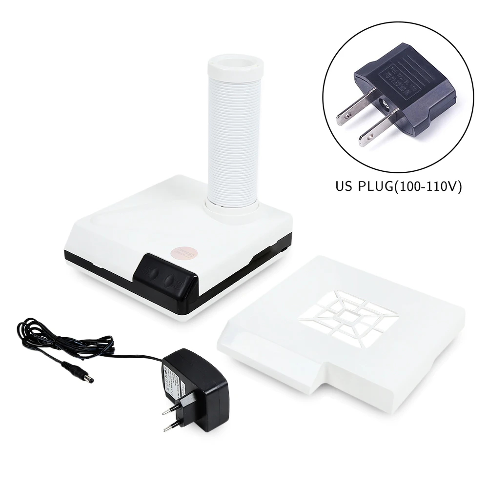 White US plug 60 Вт сильная Мощность ногтей всасыватель, пылесборник для ногтей пылесборник пылесос лак для ногтей художественный салон, маникюр, машинка для маникюра, 100-240V - Цвет: White US plug
