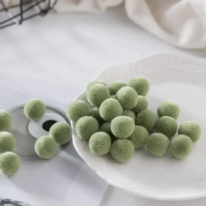 C37 Mustard green 30 шт./лот диаметр 25 мм Красочные кашемировые помпоны мех ремесло DIY мягкие помпоны для серьги/украшения волос, Вышивание на ткани материал - Цвет: C37 Mustard green