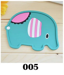 005 Kawaii Kitty Cat мультяшный коврик под кружку подстаканник. Столовая посуда изоляционные прокладки. Силиконовые Нескользящие коврики подстаканники. Столовые приборы. Декор стола - Цвет: 005