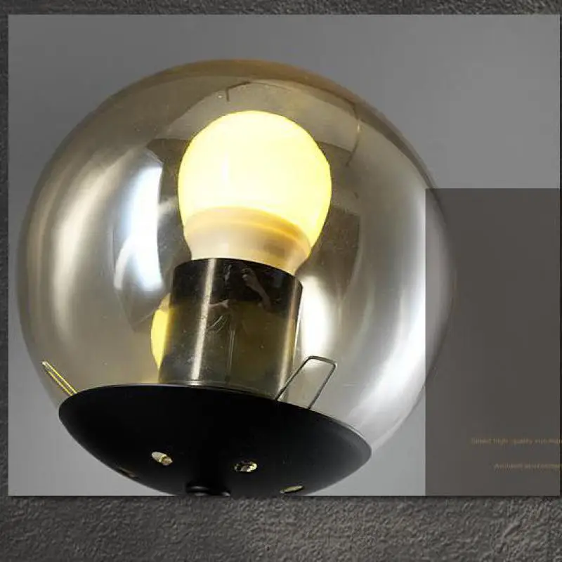 Книги по искусству Studio 2-головы зеркало стеклянный шар настенный светильник Abajur