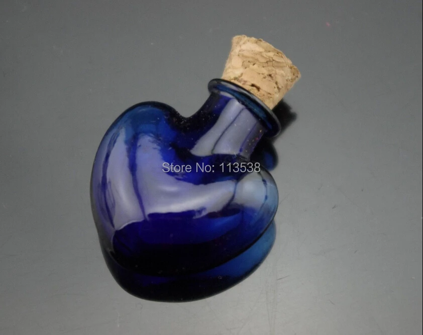 

Free shipping 50pcs/lot 22x28mm Lovely Heart Shape Glass Vial Pendant/Wishing Bottles pendant, glass Bottle Perfume essential