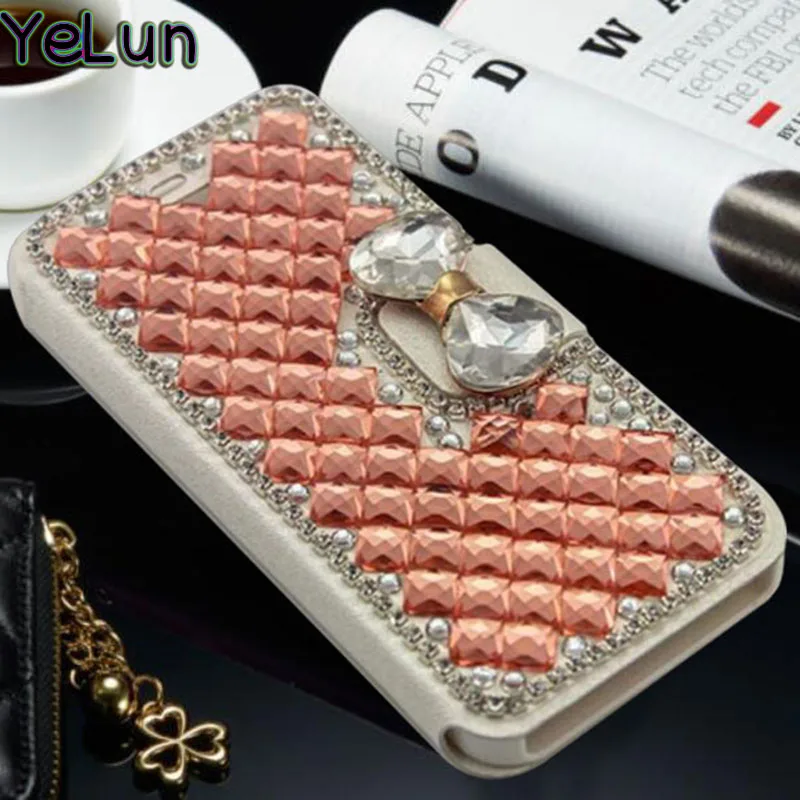 

YeLun For Motorola Moto G6 Play Case Luxury Girl Woman Lady Flip Leather Wallet Diamond Bowknot Unicorn Phone Cover Case