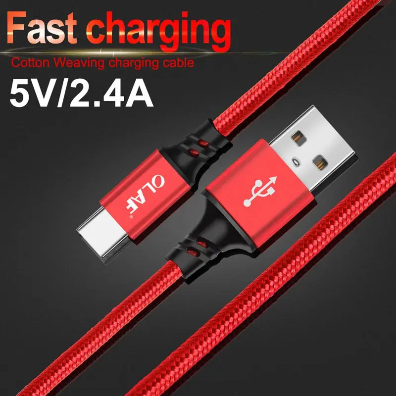 Олаф микро USB кабель 2.4A тканый Быстрая зарядка USB кабель для передачи данных для samsung Xiaomi LG планшет Android мобильный телефон usb зарядный шнур