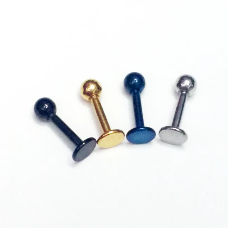 Популярные женские и мужские круглые сережки с шаром цвета розового золота