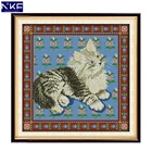 NKF персидский кот набор крестиков ручной работы Рукоделие Вышивка крестиком набор крестиков для домашнего декора