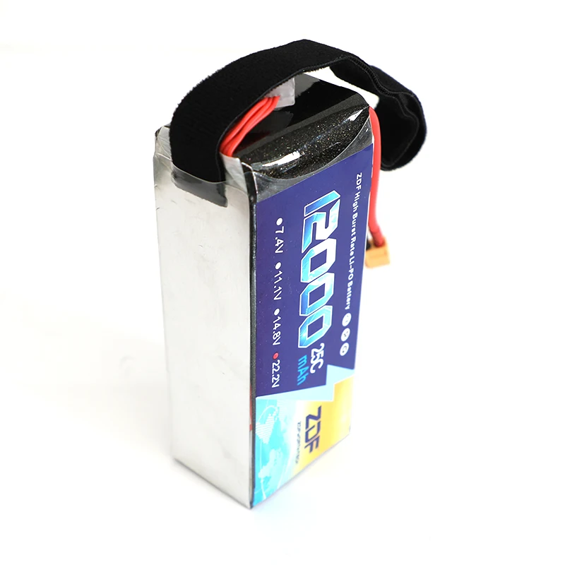 Бесплатная доставка ZDF Power RC Lipo Battery 6S 22 2 V 12000mAh 25C 50C для вертолета дрона FPV UAV машина