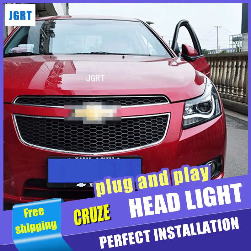 Стайлинга автомобилей Светодиодный фара для Chevrolet Cruze светодиодная фара в сборе 2009- A8 drl H7 с hid комплект 2 шт