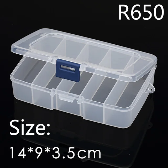 

Transparent Plastic Small Parts Sub-grid boxes Packaging Storage organizer box with Lid Multi-Grid boxes for jewelry accessorie
