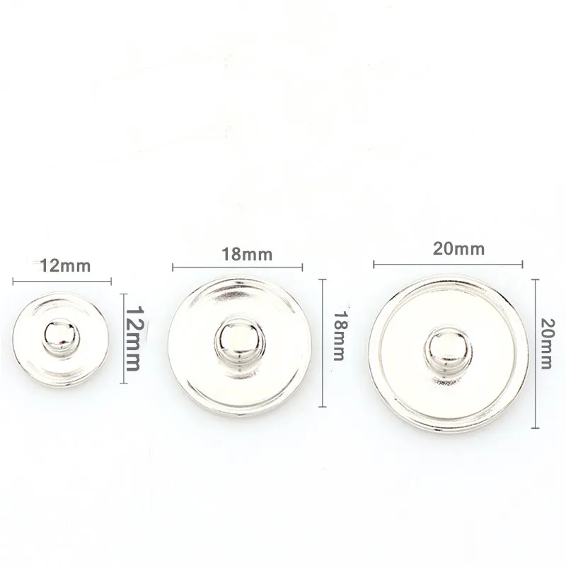 

New High Quality Silver 12mm,18mm,20mm Metal copper Snap Fasteners Press Buttons Sewing DIY Photo Glass cabochon