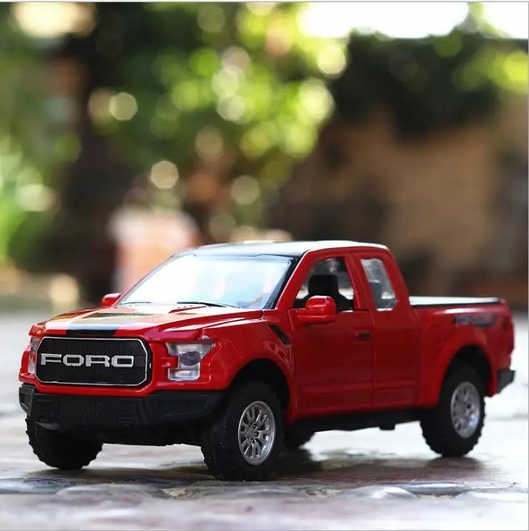 Игрушечный автомобиль из сплава 1:32 игрушечный пикап Ford Raptor F150 музыкальный и