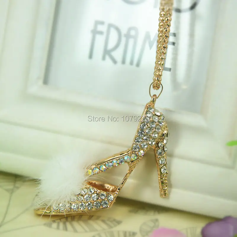 Ожерелье на высоком каблуке обувь свитер модные ювелирные изделия кристаллы для