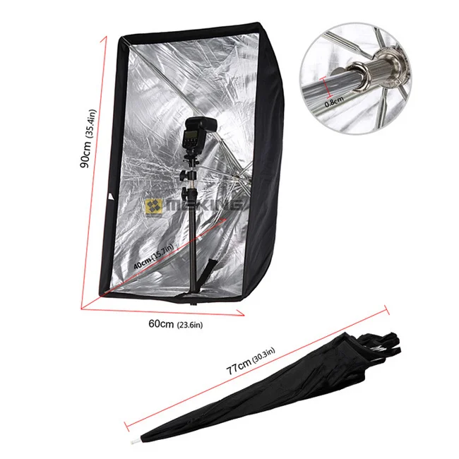 

Selens 60*90cm/24*36in umbrella softbox Speedlight Speedlite Flash Soft Box s6090 for photographic Studio Accessories
