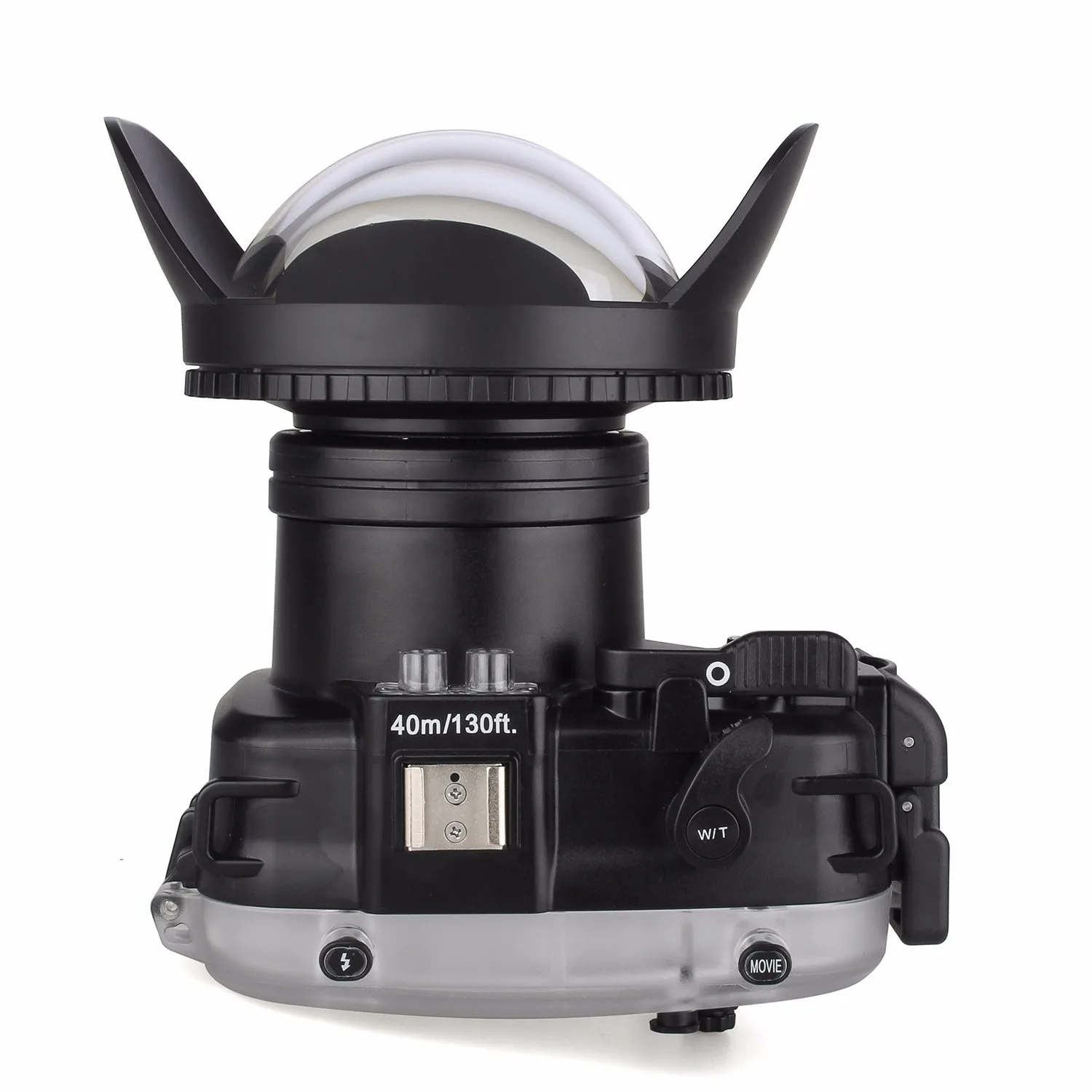 

Meikon 40m 130ft Waterproof Underwater Diving Camera Case For Sony A5000 16-50mm + 67mm Fisheye Lens + 67mm Red Filter