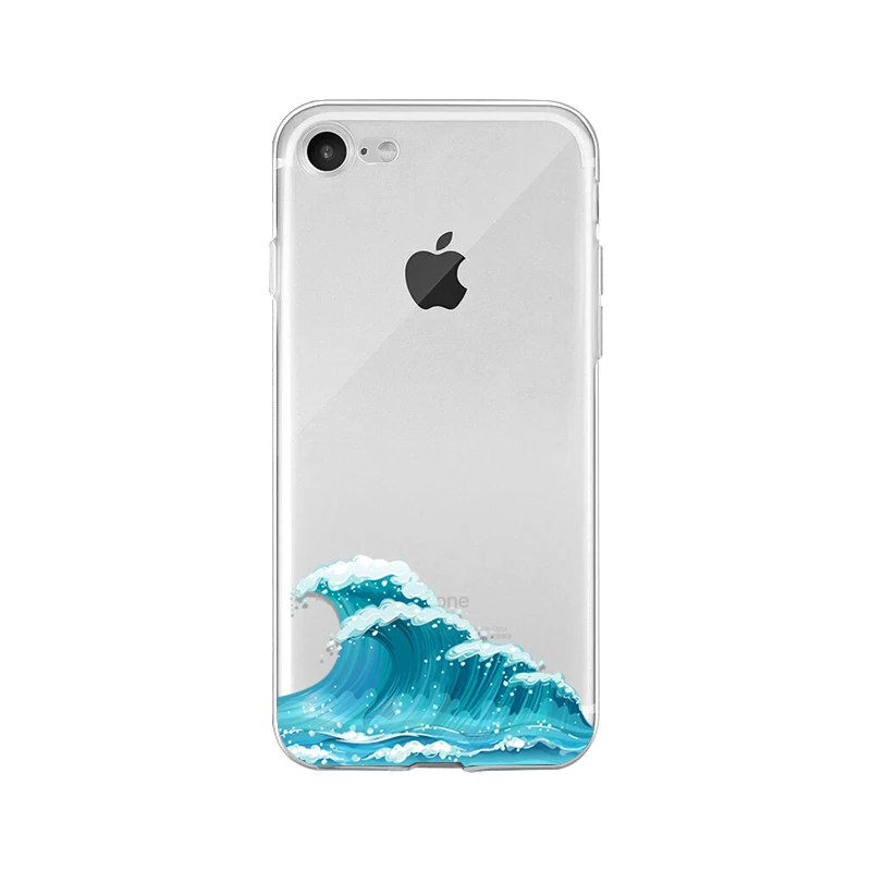 Ruicaica японский art wave прозрачный мягкий чехол для телефона iPhone X XS MAX 6 6 S 7 7 plus 8 8 Plus 5 5S XR