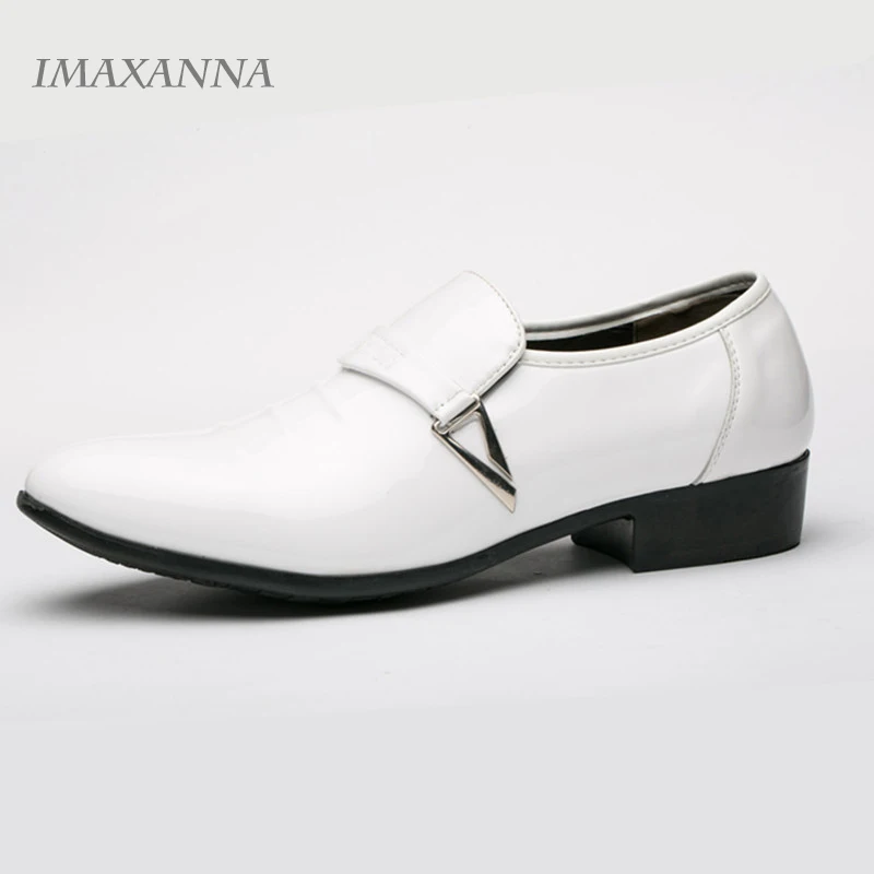 IMAXANNA/мужские кожаные туфли в деловом стиле на плоской подошве офисная обувь лето