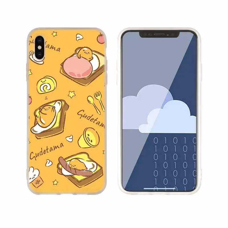 as the picture 02 Чехлы для телефонов, силиконовый мягкий чехол для iPhone 11 Pro X XS Max XR 6 6S 7 8 Plus 5 4S SE, Милый Гудетама, ленивое яйцо, чехол Etui - Цвет: as the picture 02
