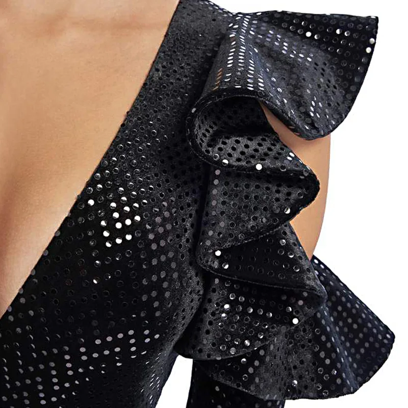 Сексуальный ночной клуб для женщин с длинным рукавом глубокий v образный вырез