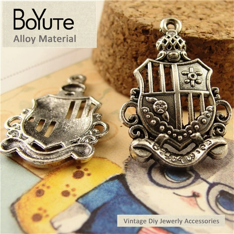 BoYuTe (40 Pieces/Lot) 45*32MM Vintage Style Antique Bronze Plated Metal Big Crown Pendant for Jewelry Making | Украшения и