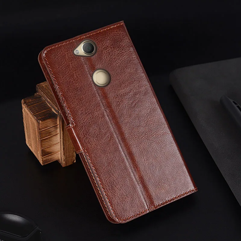 Роскошный флип-чехол из ПУ кожи с бумажником и фоторамкой для Sony Xperia Ace 1 10 XA2 XA1 Plus L1
