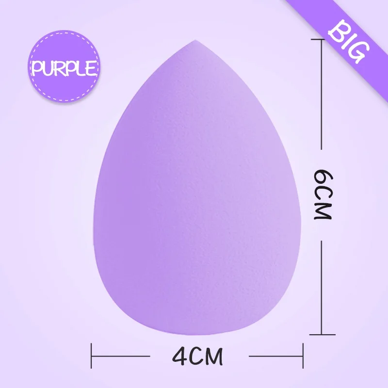 purple Макияж основа губка быть больше в воду блендер смешивания Косметическая пуховка безупречная пудра гладкая Капля воды пуховка - Цвет: purple
