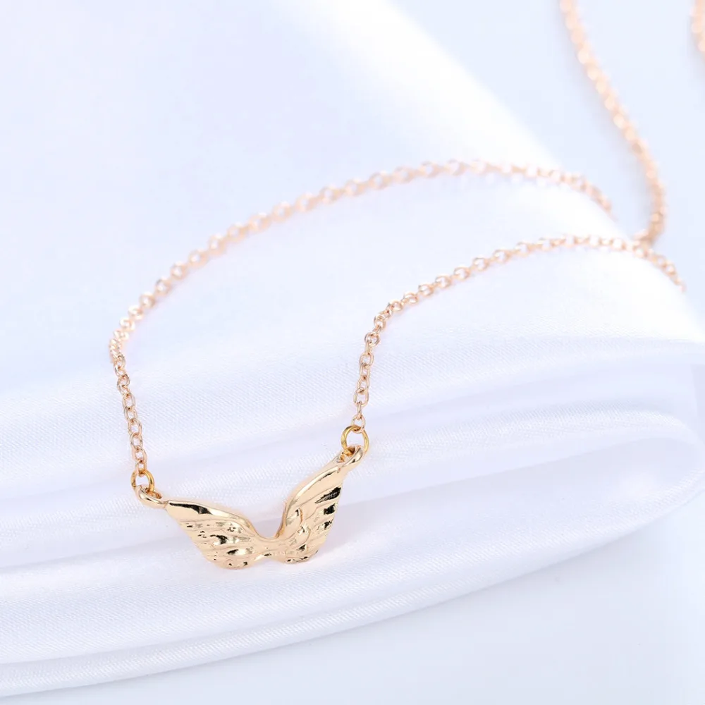 Женское ожерелье с подвеской в виде крыльев Ангела Kinitial колье чокер перьями