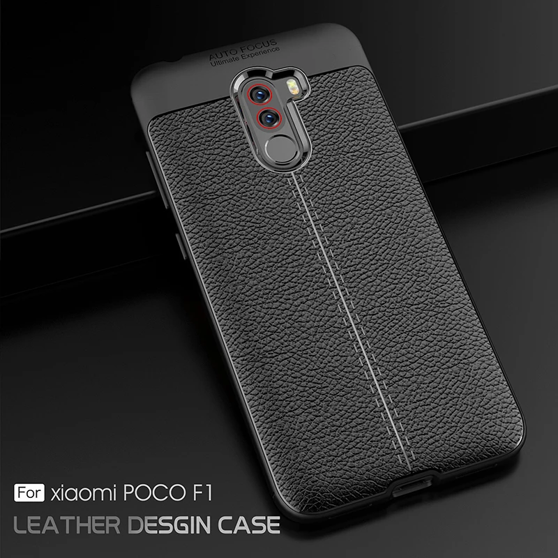 Чехол для Xiaomi Pocophone F1 из углеродного волокна ТПУ силиконовая кожа мягкая задняя