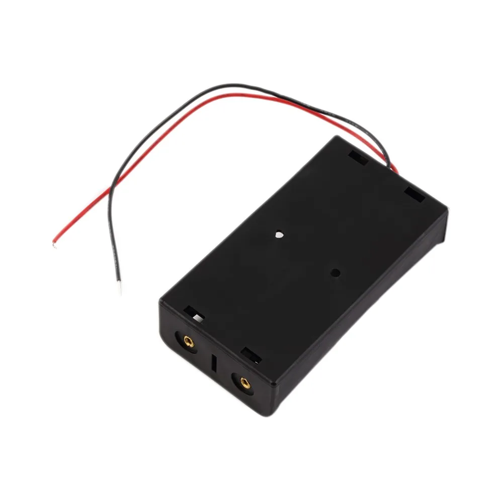 Универсальный пластиковый ящик для хранения батарей чехол 2x18650 черный держатель