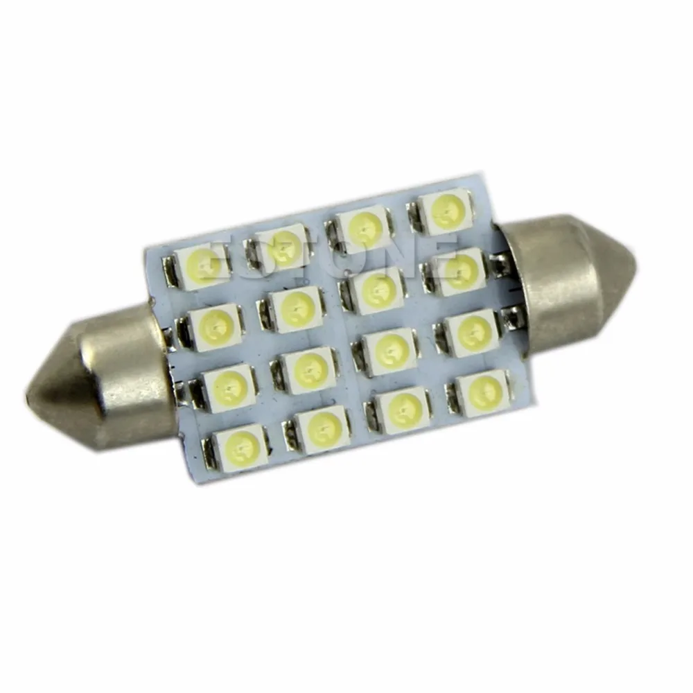 Высокое качество белый 41 мм 16 светодиодный 3528 SMD салона Купол светильник лампа