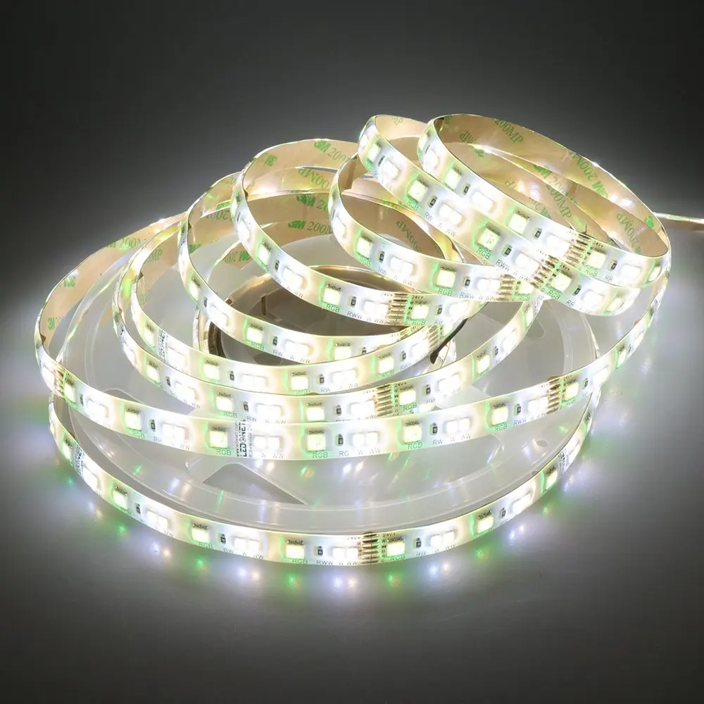 SMD 5050 RGB + CCT Светодиодная лента Водонепроницаемая 1 м 5 300LED DC 12 В 24 в CW WW RGBW RGBWW Fita