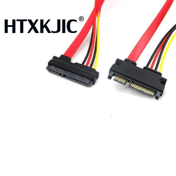 Новейший 30 см 22Pin SATA кабель штекер-гнездо 7 + 15 Pin серийный ATA SATA силовой комбинированный удлинитель кабеля коннектор