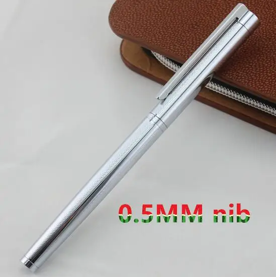 U Jinhao классическая черная и серебристая авторучка с 0,5 мм перо из иридия лучший Деловой Подарок ручка металлические чернильные ручки - Цвет: U