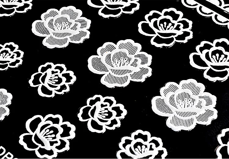 1 лист белые цветы кружева наклейки для дизайна ногтей украшения полоски 3D