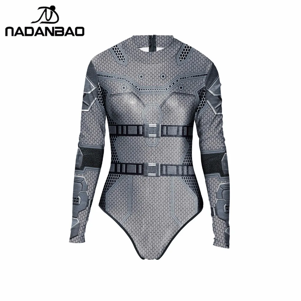 Женский слитный купальник на молнии с длинным рукавом и 3D принтом Y02065 2018|swimwear
