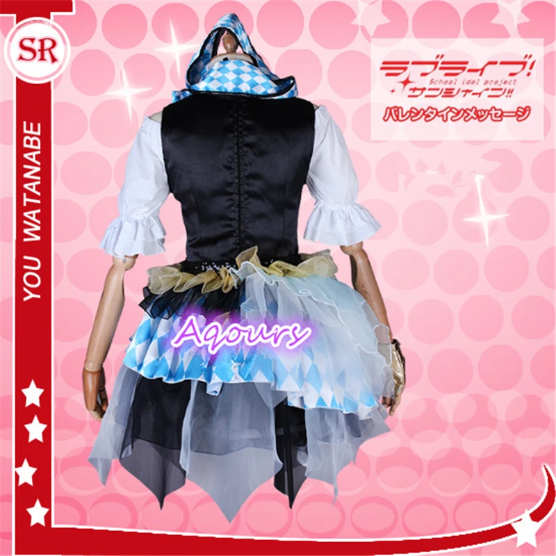 Аниме Love Live Sunshine Aqours Watanabe You CYaRon Happy End Coplay костюм женские платья рождественские